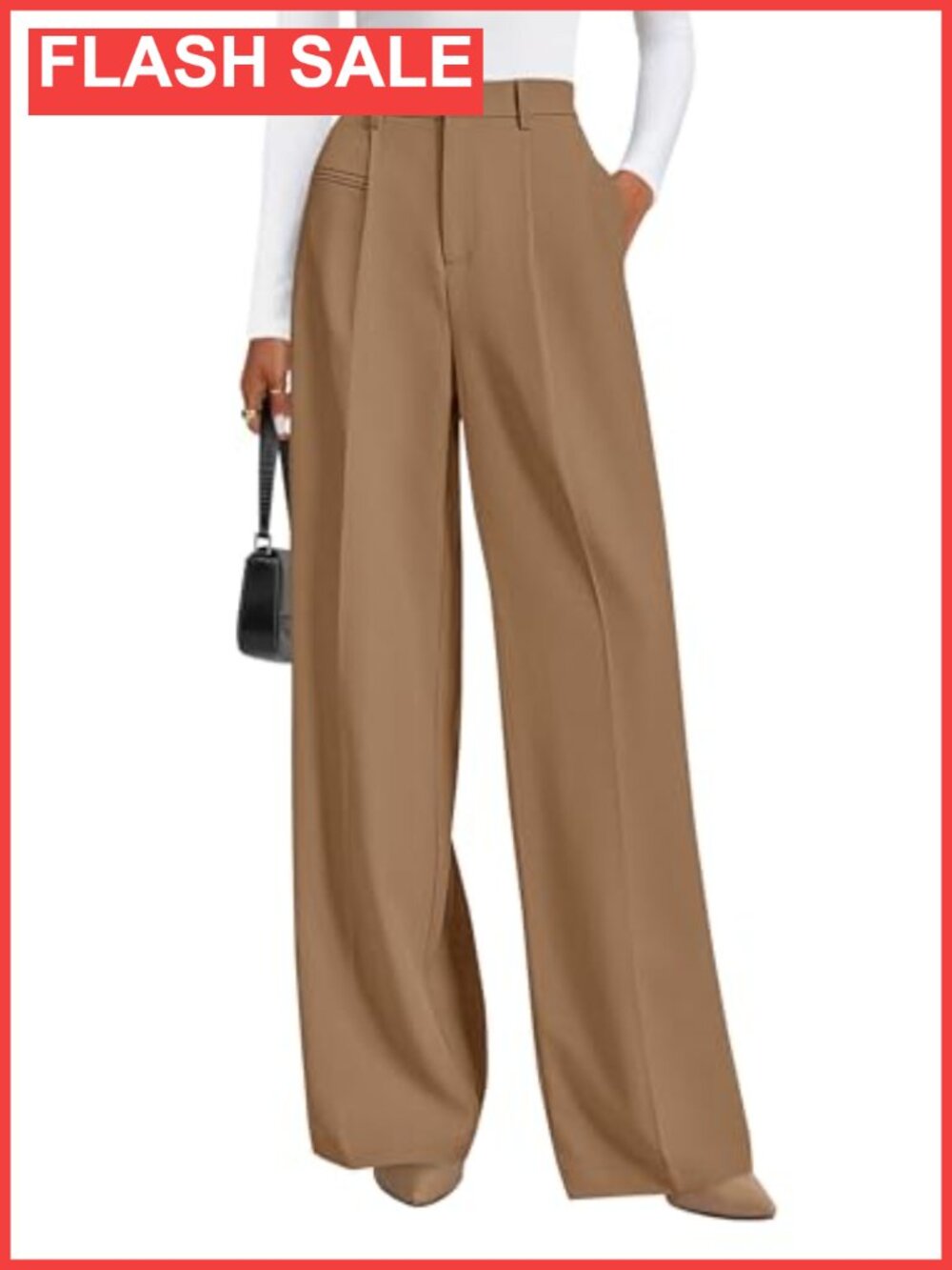 Tailored Wide Leg Work Dress Pants High Waisted Palazzo